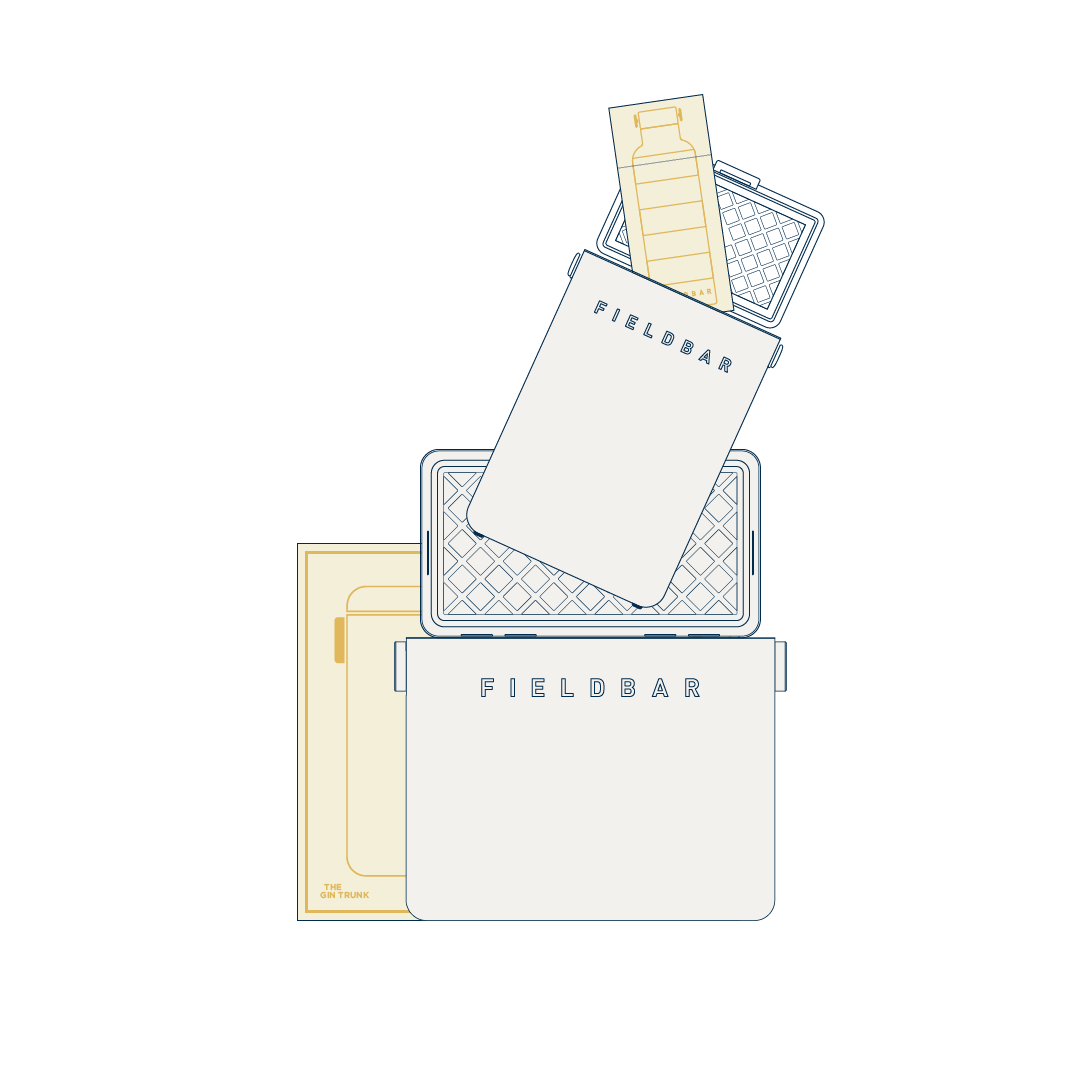 Cooler Box Set & Bottle / Safari White