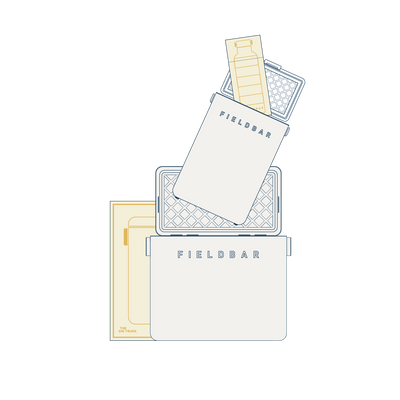 Cooler Box Set & Bottle / Safari White